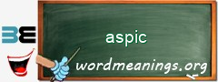 WordMeaning blackboard for aspic